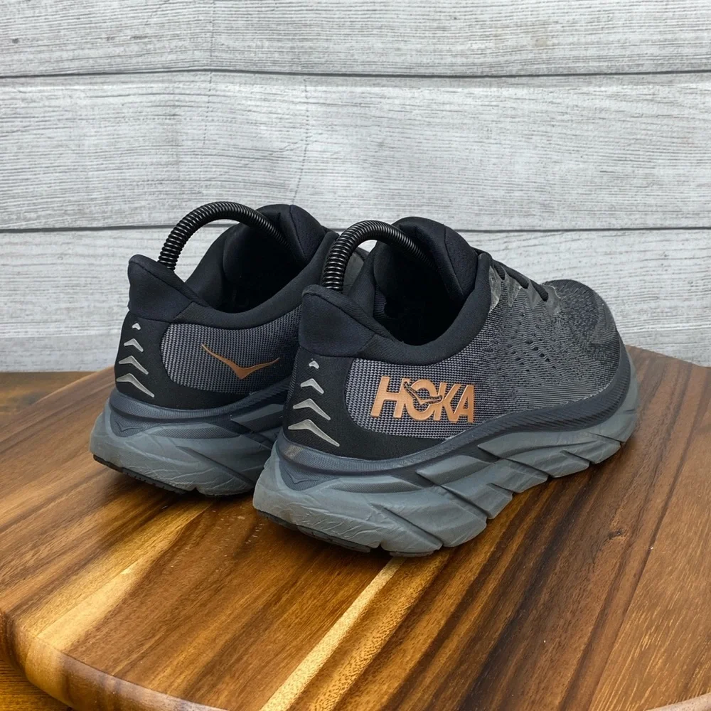 Hoka One One Clifton 8 Anthracite Copper Running Shoe Women’s Sneaker Size 8